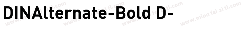 DINAlternate-Bold D字体转换